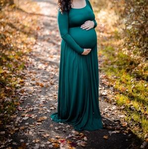 Pinkblush Forest Green Maternity Dress